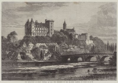 The Revolution in Spain, Chateau at Pau, the Residence of the Ex-Queen Isabella of Spain by Samuel Read